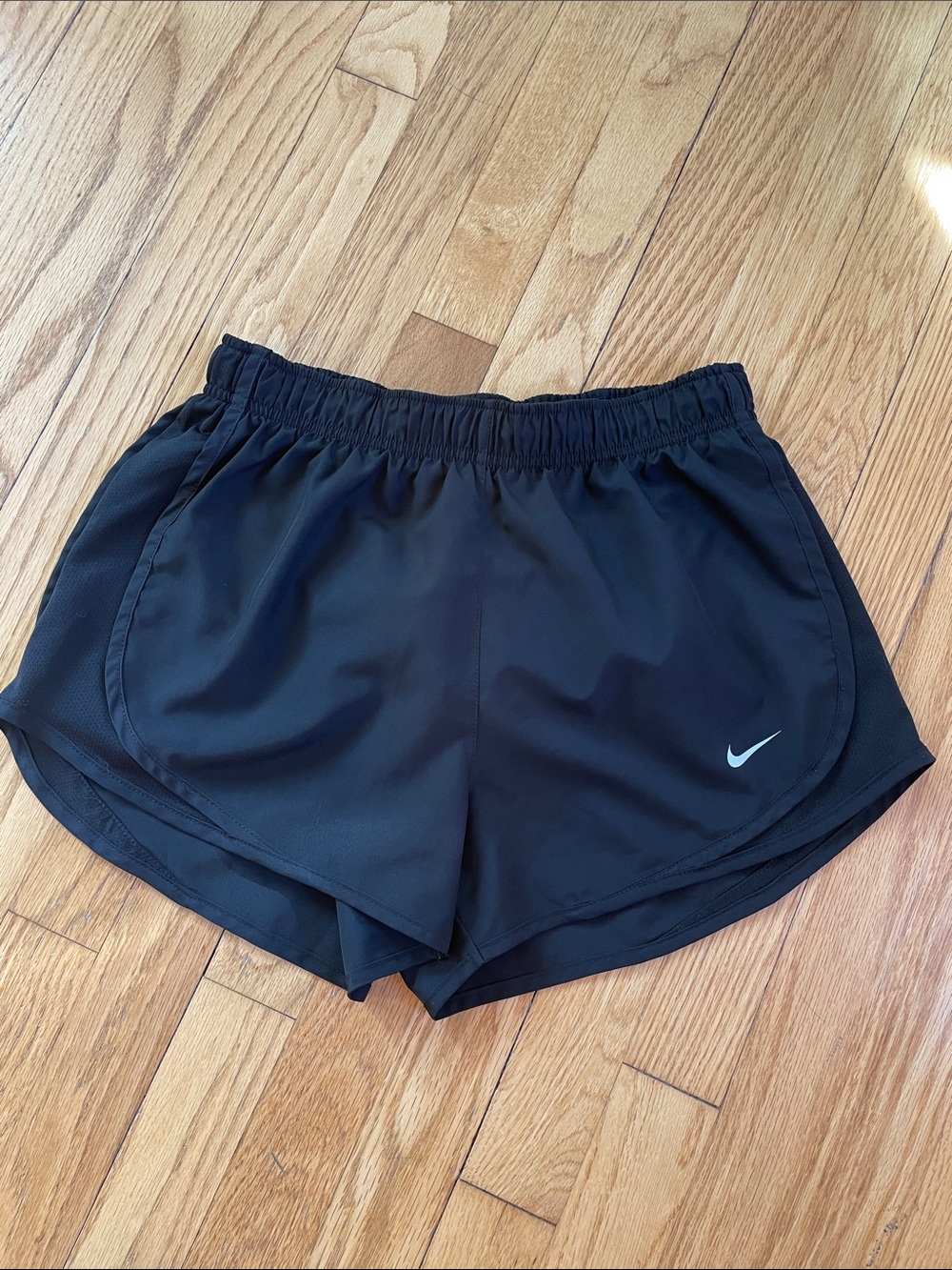 Nike Women’s Black Athletic Running Shorts with Reflective Swoosh